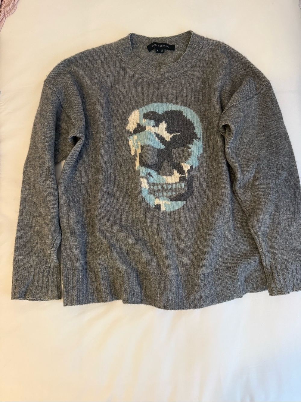 Skull Cashmere Gray Sweater